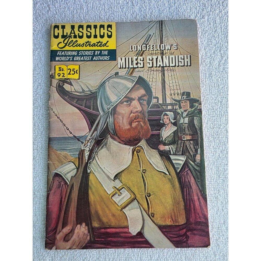Classics Illustrated #92 Miles Standish & Evangeline Gilberton 1952 Comic Book